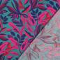 Preview: Baumwollsatin Petrol Lush Leaves von Nerida Hansen